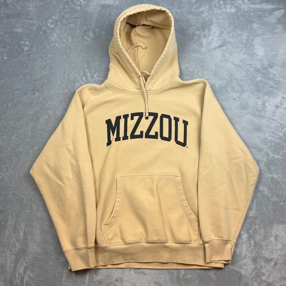 Russell-athletic Men's Tan and Cream Hoodie